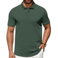 thumbnail image 1 of COOFANDY Men's Polo Shirts 100% Cotton Mens Shirts Casual Mens Golf Shirt Short Sleeve Collared Shirts Mens t Shirts Athletic Polo Work Shirt, 1 of 10