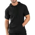 thumbnail image 1 of COOFANDY Men's Fashion Athletic Hoodies Pullover Muscle Fit Workout Gym Sweatshirt Cotton Short Sleeve Hooded T-Shirts, 1 of 6
