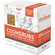 COOHGRUBS All Natural Dried Black Soldier Fly Larvae Chicken Treats, High Protein Calcium Rich BSF Larvae Snacks for Hens Ducks 2-lb