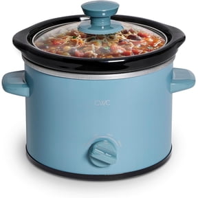 COOK WITH COLOR Slow Cooker, Crock Pot, 2-Quart with Removable Stoneware Pot, Slate Blue