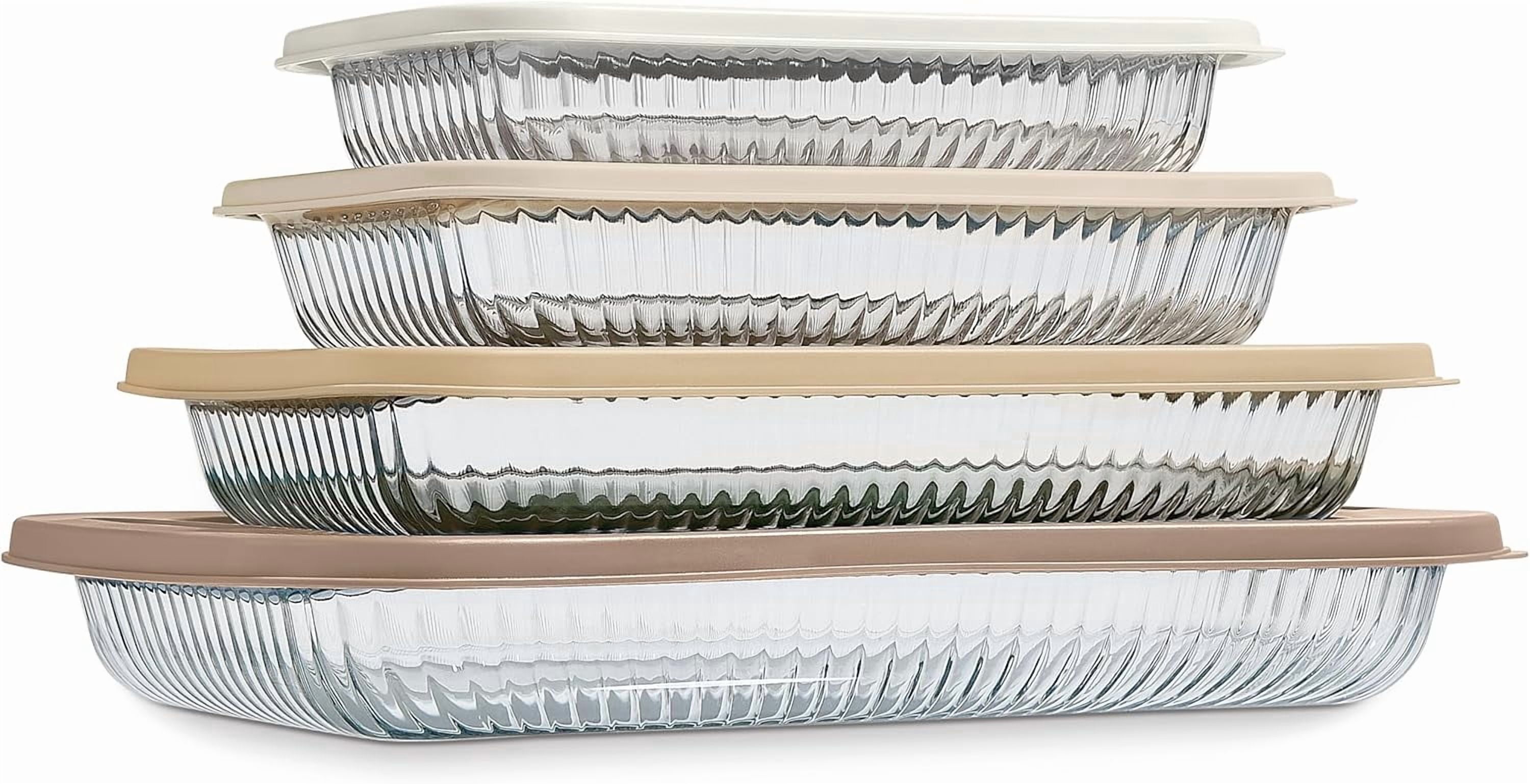Glass Baking Dish Set with Lids