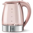 thumbnail image 1 of COOK WITH COLOR Electric Kettle, 1200W 1.8L Glass Water Boiler, Pink, 1 of 7