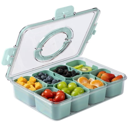 Cook With Color Snackle box for Kids Lunch Box and Snack Container, Sage