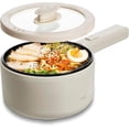 thumbnail image 1 of COOK WITH COLOR 1.6L Electric Hot Pot 700-Watt Non Stick Pot Mini Cooker, 1.6L Capacity, Sand, 1 of 6