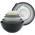 thumbnail image 1 of COOK WITH COLOR 12-Pc Mixing Bowls with Lids Set Plastic Bowls for Kitchen, Black Ombre, 1 of 10