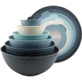 thumbnail image 1 of COOK WITH COLOR 12-Pc Mixing Bowls with Lids Set Plastic Bowls for Kitchen, Blue Embossed, 1 of 8