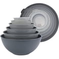 thumbnail image 1 of COOK WITH COLOR 12-Pc Mixing Bowls with Lids Set Plastic Bowls for Kitchen, Gray, 1 of 10