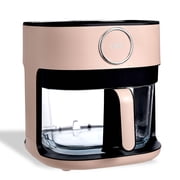 COOK WITH COLOR Air Fryer, 5.2Qt Glass Air Fryer, 1400W, 8 Presets, Adjustable Temperature, Blush