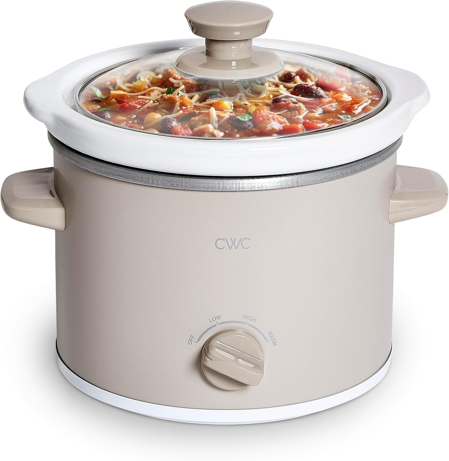 COOK WITH COLOR Slow Cooker, Crock Pot, 2-Quart Removable Stoneware Mini Crock Pot, Sand - Walmart.com
