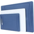 thumbnail image 1 of COOK WITH COLOR 3-Piece Cutting Board Set, Non-slip Chopping Board Kitchen Utensils Set Home Essentials, Blue White, 1 of 7