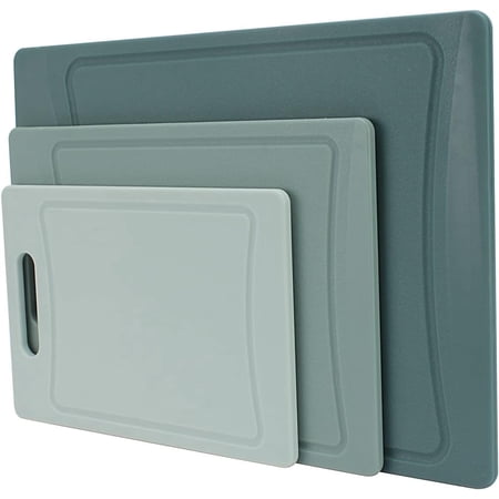 COOK WITH COLOR 3-Piece Cutting Board Set, Non-slip Chopping Board Kitchen Utensils Set Home Essentials, Mint