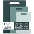 thumbnail image 1 of COOK WITH COLOR 3-Piece Cutting Board Set, Non-slip Chopping Board Kitchen Utensils Set Home Essentials, Teal, 1 of 8