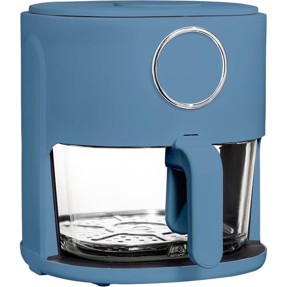 COOK WITH COLOR Air Fryer, 4Qt Glass Air Fryer, Stylish Kitchen Appliance, Navy