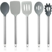COOK WITH COLOR 5-Pc Cooking Utensils Set Kitchen Gadgets & Essentials, Gray Ombre