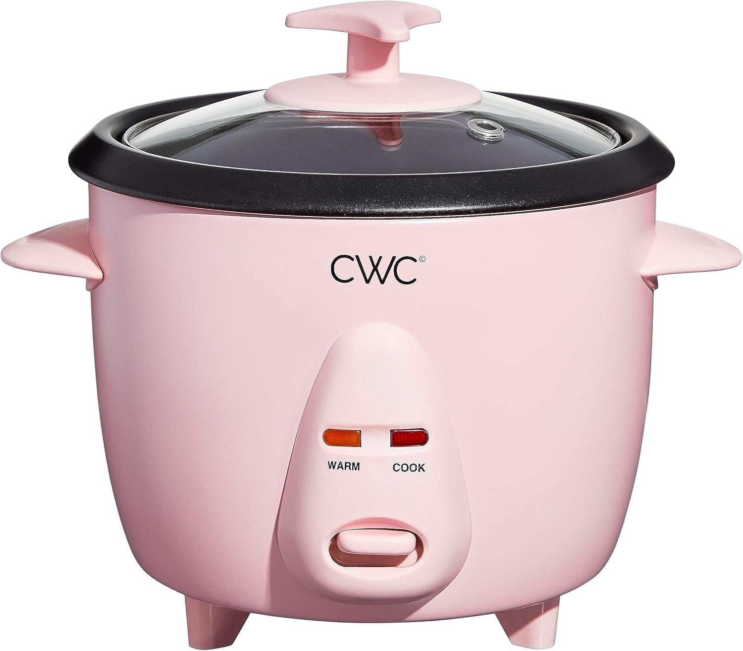 COOK WITH COLOR 6-Cup Pink Mini Rice Cooker, 300W Cooking Pot, Compact ...
