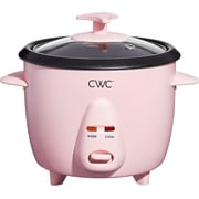 COOK WITH COLOR Rice Cooker, 6-Cup with Tempered Glass Lid, Pink