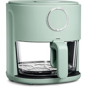 COOK WITH COLOR Air Fryer, Glass Basket, 4Qt, 1200W with 6 Presets, Green