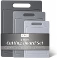 thumbnail image 1 of COOK WITH COLOR Cutting Boards for Kitchen, 3-Piece Non-Slip Chopping Board Set, Gray, 1 of 8