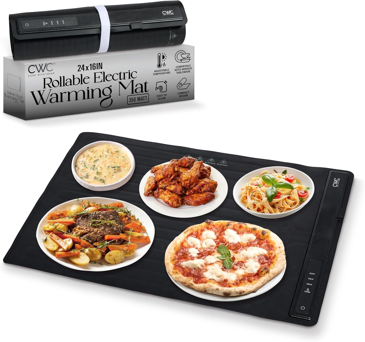Electrical Cooking Mat COOK WITH COLOR Electric Food Warming Mat Portable Heating Pad, 350 ...