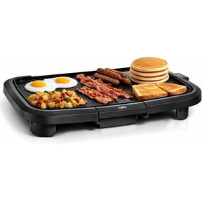 COOK WITH COLOR Electric Griddle, 1200W Nonstick 10" x 16" Cooking Surface, Black