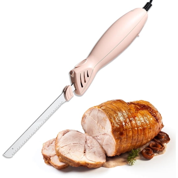 COOK WITH COLOR Electric Knife for Meat Slicing 100W Electric Kitchen Knives, Blush