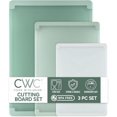 thumbnail image 1 of COOK WITH COLOR 3-Piece Extra Large Cutting Board Set with Rubber Borders, Sage, 1 of 7