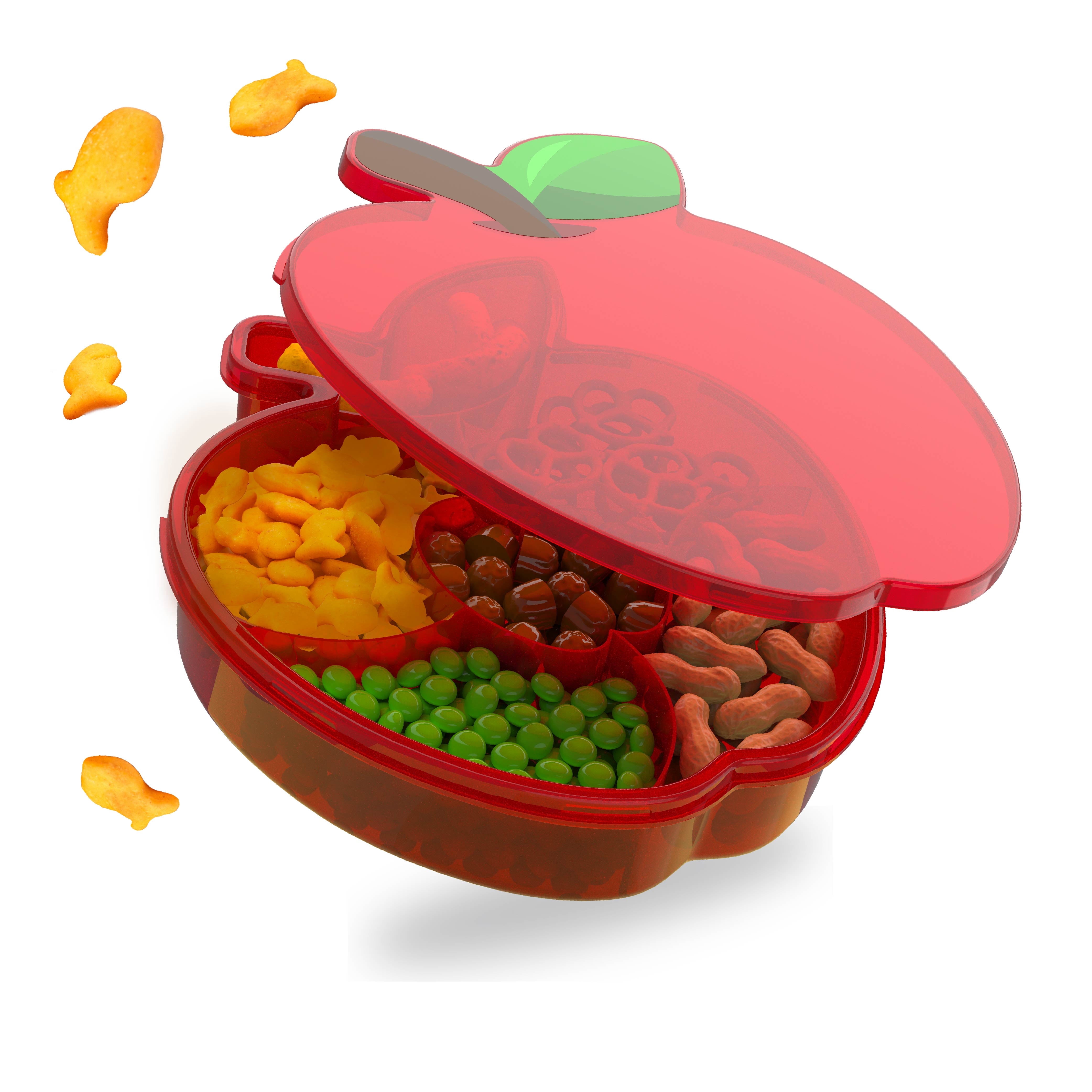 COOK WITH COLOR Lunch Box Container, 6-Grid Snack Box, Apple Design ...
