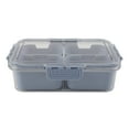 thumbnail image 1 of Cook with Color 4-Compartment Mini Snack Box Food Storage Carrier, Charcuterie Container, Portable and Dishwasher Safe, Blue, 1 of 5