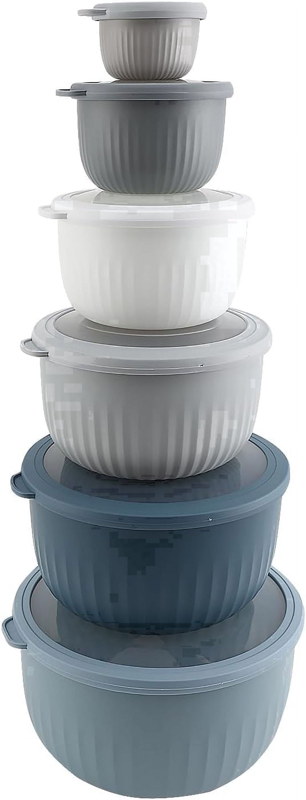 COOK WITH COLOR Meal Prep Containers Wide Mixing Bowls Food Storage ...