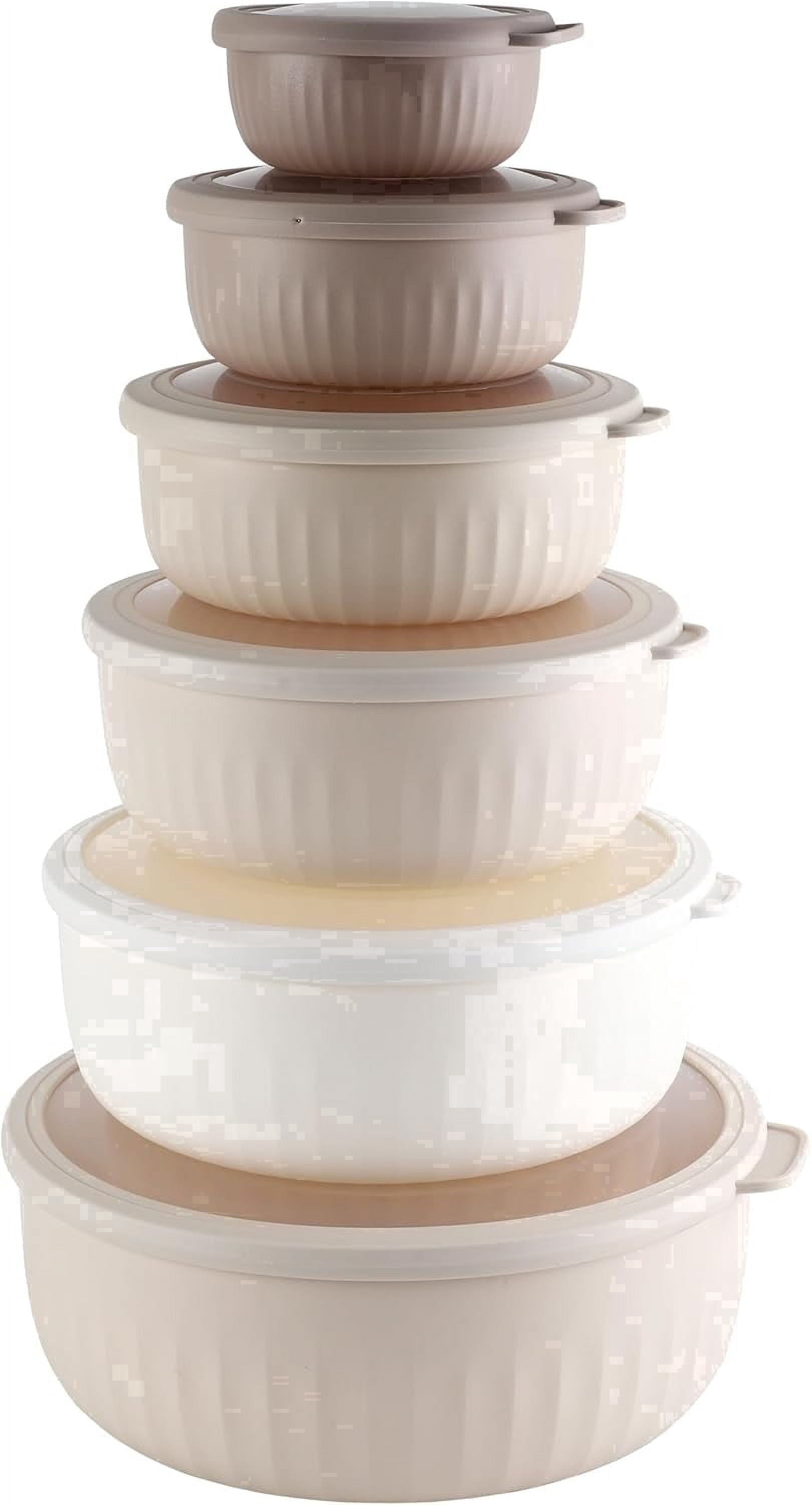 COOK WITH COLOR Meal Prep Containers Wide Mixing Bowls Food Storage ...