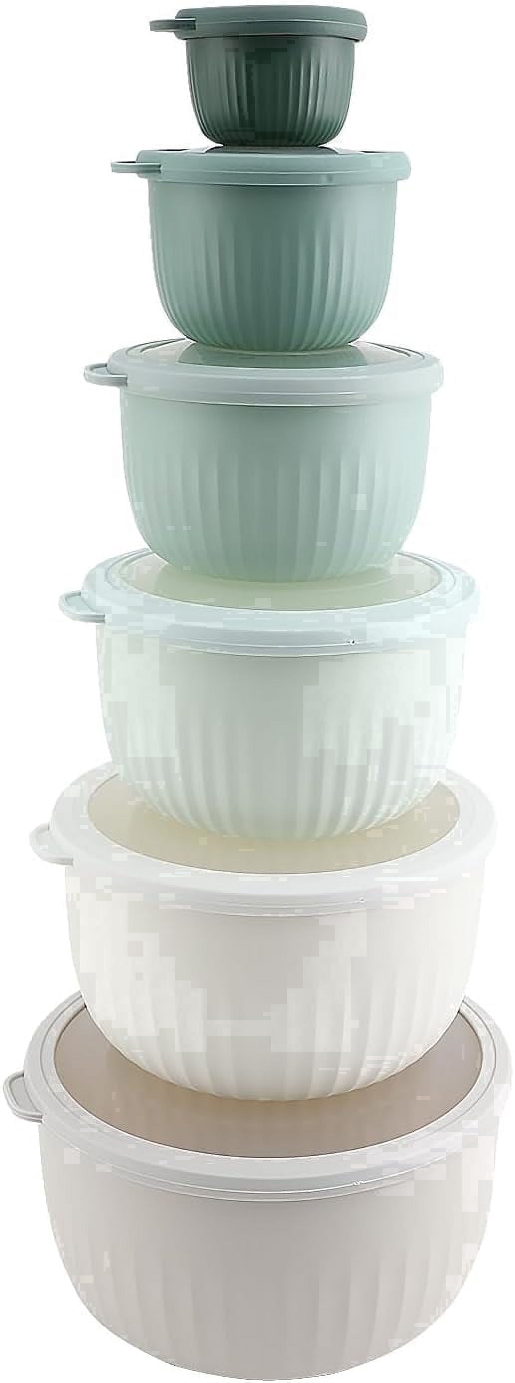 COOK WITH COLOR Meal Prep Containers Wide Mixing Bowls Food Storage ...
