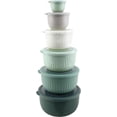 thumbnail image 1 of COOK WITH COLOR Meal Prep Containers Wide Mixing Bowls Food Storage Containers with Lids, Sage Deep 12 Pcs, 1 of 7