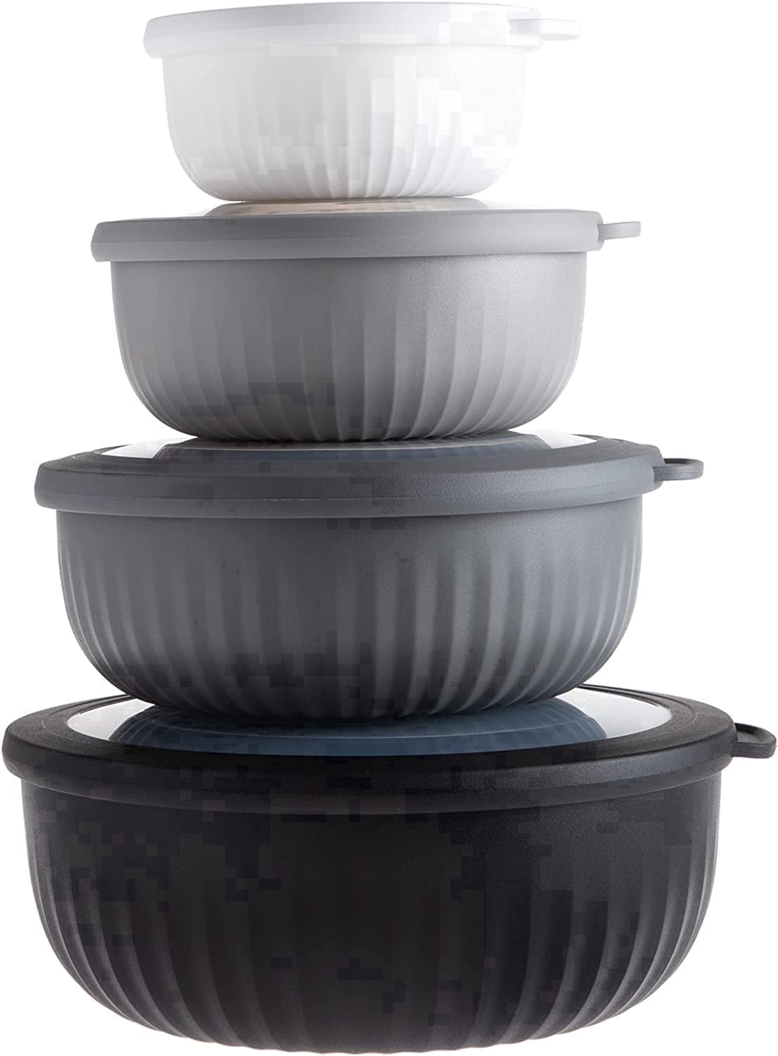 Kitchen Container For Cook COOK WITH COLOR Plastic Nesting Bowls with Lids, 8-Pc Set, Kitchen Food ...