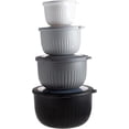 thumbnail image 1 of COOK WITH COLOR Meal Prep Containers, Wide Mixing Bowls Food Storage with Lids, Black Ombre Deep, 8 Pc Set, 1 of 9