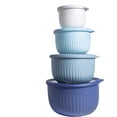 thumbnail image 1 of COOK WITH COLOR Meal Prep Containers, Wide Mixing Bowls Food Storage with Lids, Blue Ombre Deep, 8 Pc Set, 1 of 10