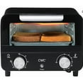 thumbnail image 1 of COOK WITH COLOR Mini Toaster Oven: 600W Power, Precision Timer, Auto Shutoff, and Culinary Delights Up To 450 Degrees, Black, 1 of 5