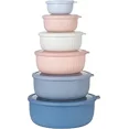 thumbnail image 1 of COOK WITH COLOR Wide Meal Prep Bowls and Plastic Mixing Bowls with Lids, 12-Piece, Blue/Pink, 1 of 7