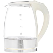 COOK WITH COLOR Electric Kettle, 1200W 1.8L Glass Water Boiler, Cream