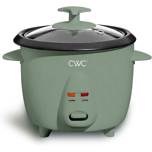 COOK WITH COLOR Rice Cooker, 6-Cup with Tempered Glass Lid, Green ...