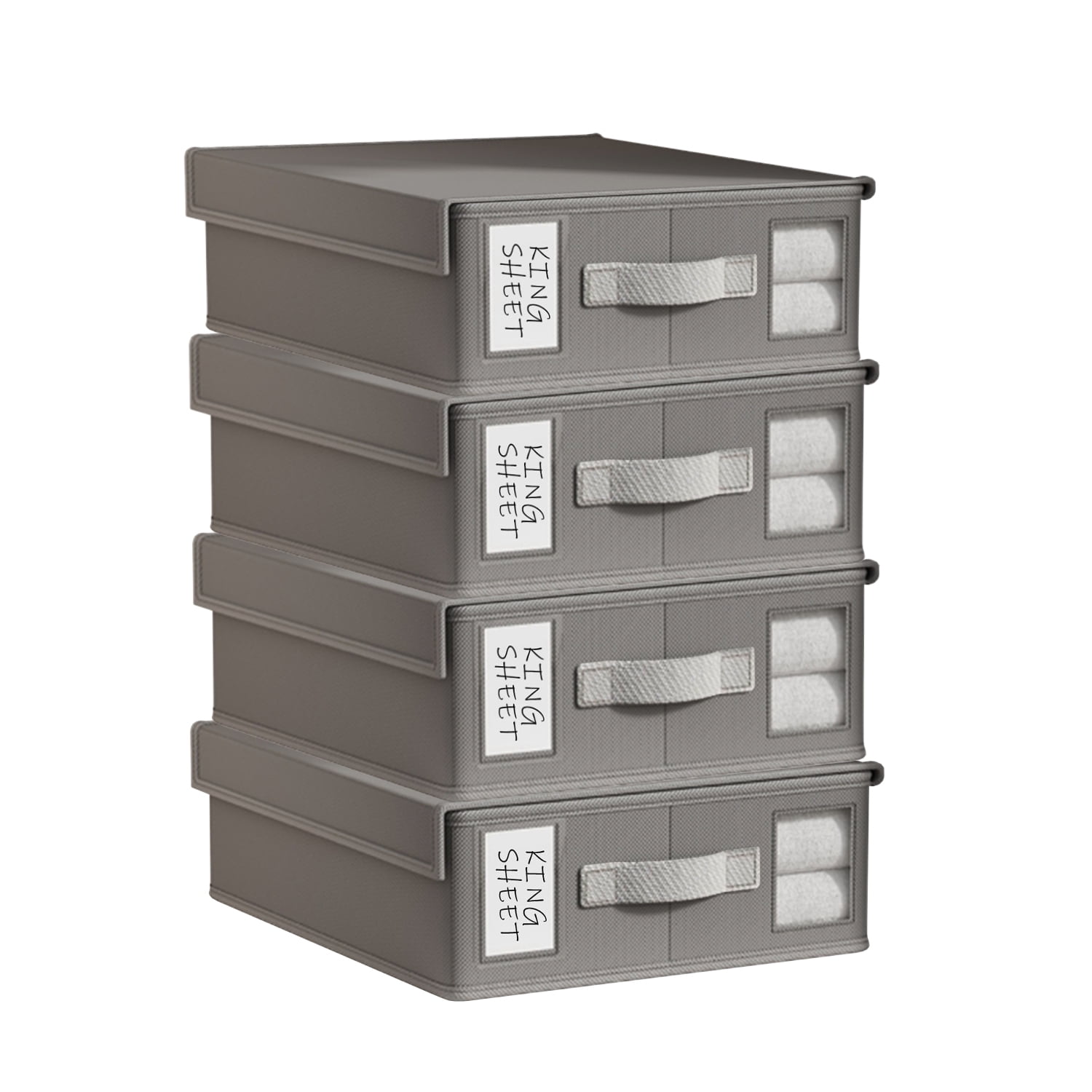 COOKCOK 4 Pack Bed Sheet Organizers and Storage, Foldable Sheet