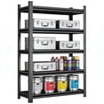 thumbnail image 1 of COOKCOK 5-Tier Garage Shelving, Adjustable Metal Storage Shelf, 2200LBS Heavy Duty Storage Shelves, Ideal for Garage, Warehouse, or Home Organization, 39.4" x 19.7" x 63", Black, 1 of 9