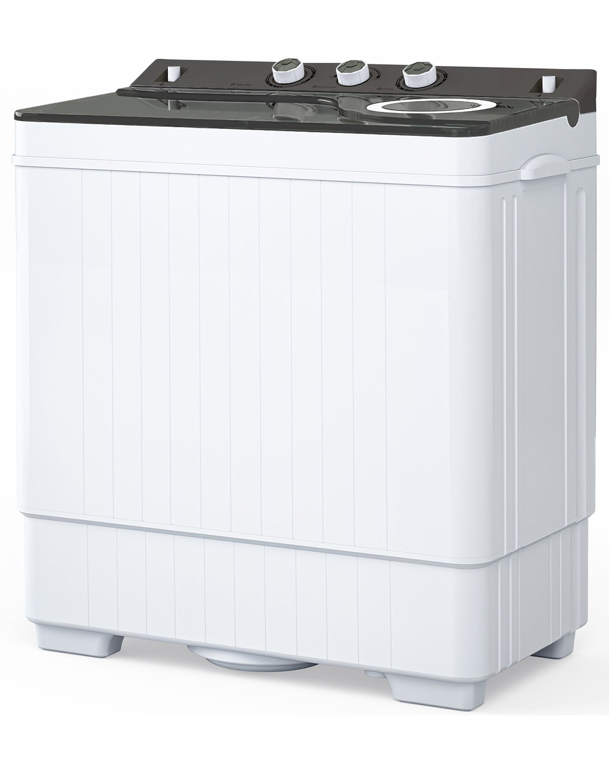 COOKCOK Compact Twin Tub Portable Mini Washing Machine 26lbs Capacity