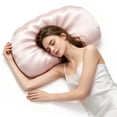 thumbnail image 1 of COOKCOK Ergonomic Cervical Memory Foam Pillow for Neck Pain Relief, Cooling Shell Cloud Bed Pillow for Side Back Sleepers, Pink, 1 of 7