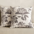 thumbnail image 1 of COOKCOK Set of 2 Floral Vintage Throw Pillow Covers Neutral Accent Print Decorative Cushion Covers Farmhouse Home Decor for Sofa Chair Couch Bedroom Living Room Outdoor, 20"x20", Light Grey, 1 of 7