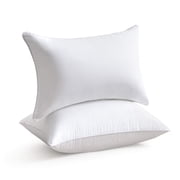 COOKEY 12x20 Pillow Inserts Set of 2, 100% Cotton Shell,Firm Support Decorative Pillow Insert for Couch & Bed,White