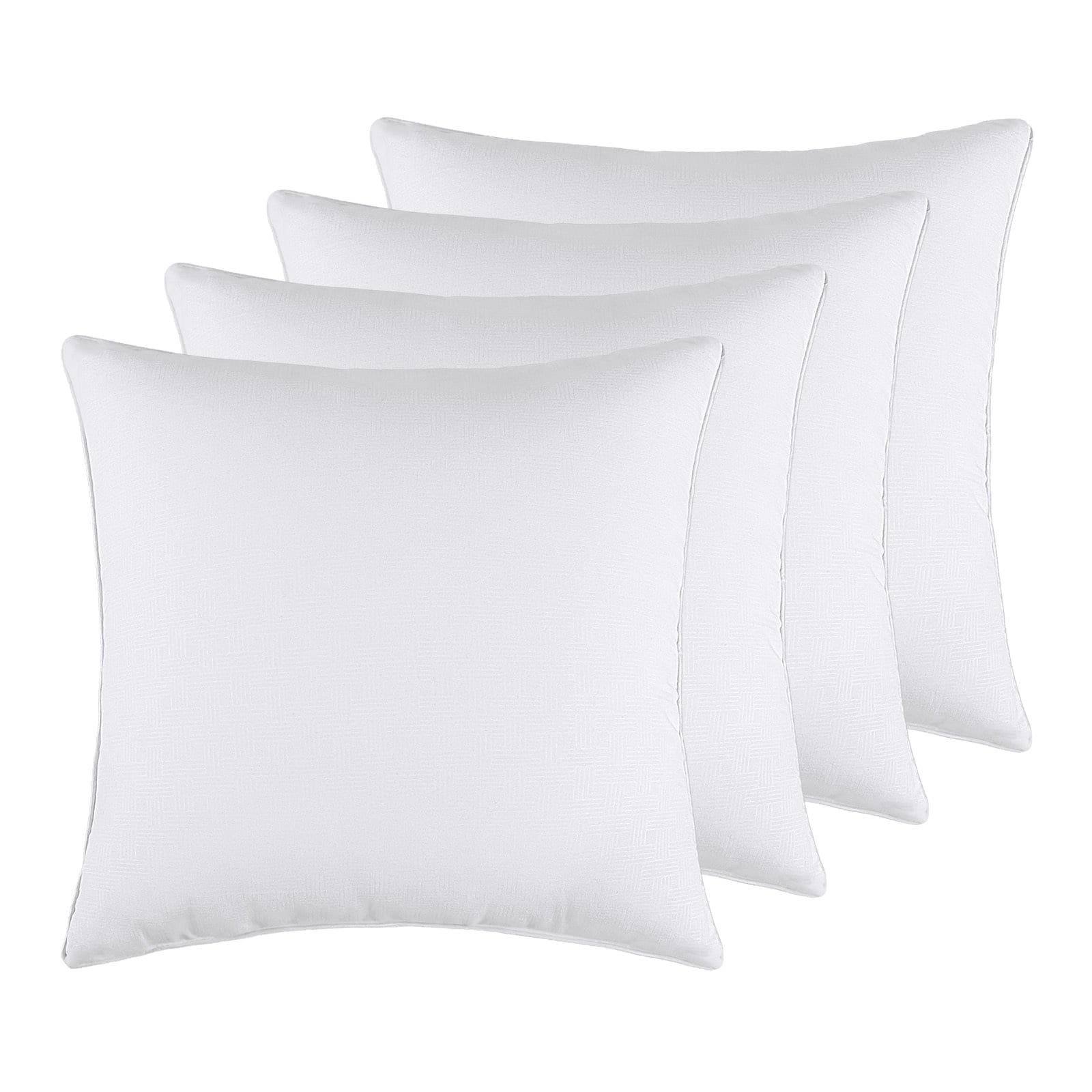COOKEY 20 x 20 Throw Pillow Inserts(Set of 4),Indoor White Square
