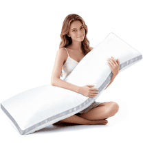 COOKEY Full Body Pillow for Adults, Supportive and Fluffy Body Pillows, Large Long Bed Pillows for Sleeping, 20x54,White