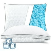 COOKEY Cooling Pillows for Sleeping Queen Pillows Set of 2, Adjustable Shredded Memory Foam Pillows, for Side,Back,Stomach & Hot Sleepers,OEKO-TEX Certified,30"x20"