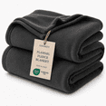 thumbnail image 1 of COOKEY Fleece Blanket Throw Size Dark Gray - 300GSM Soft Fluffy Microfiber Anti-Static Blanket 50"x60" for Couch Bed, 1 of 11
