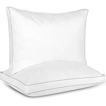 COOKEY Goose Down Pillows Soft Fluffy Hotel Bed Pillow for Sleepers Queen(20x30) Size Set of 2，White